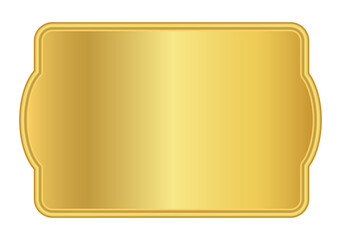 gold label banner, luxury golden frame, gold name plate