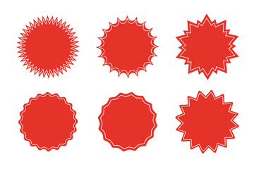 Starburst vector set. Bursting speech star set. Vector illustration