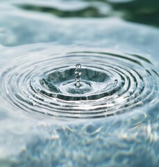 Rippling water droplet