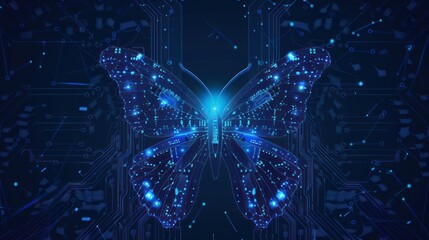 Digital Butterfly: A Symbiosis of Nature and Technology