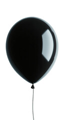 shiny black party balloons isolated on white background 