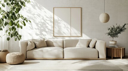 Cozy Minimalist Living Room with Natural Light