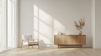 Minimalist Living Room with Natural Light and Decor