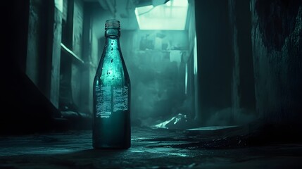 Forgotten Bottle in a Dark Alley