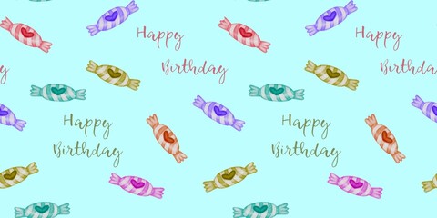 Vibrant Birthday Candies: A Fun Seamless Pattern Design for Festive Celebrations and Joyful Events

