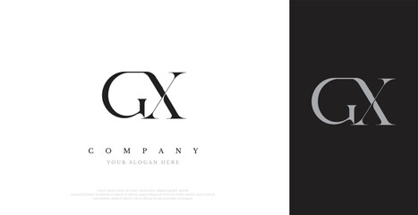Initial GX Logo Design Vector 