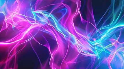 Obraz premium Abstract Neon Lights: A Colorful Dance of Energy