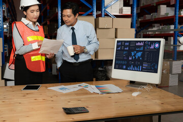 Business data dashboard provide business intelligence analytic for marketing strategy planning snugly with big data set to analyze customer demands and foreseeing business future