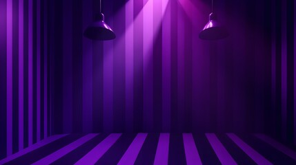 Purple Room with Two Lamps