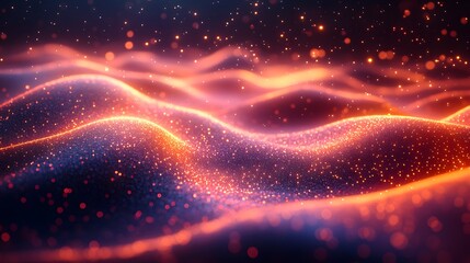 Abstract Glittering Landscape