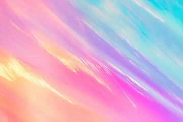 Obraz premium Lively multicolored gradient backdrop showcasing digital distortion effects. Abstract soft holographic blurry surface with textured grain and gentle noise for a retro digital experience