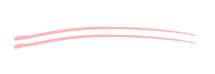 Vector hand-drawn brush underline element, pencil lines on transparent background.