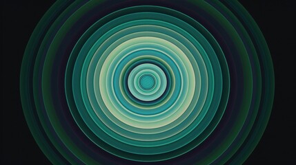 Fototapeta premium Abstract Concentric Circles with a Green and Blue Gradient