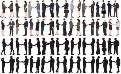 business people handshake on growth connection agree to work together. Cooperation partnership, work together for success, team collaboration, agreement or negotiation, collaborate concept.