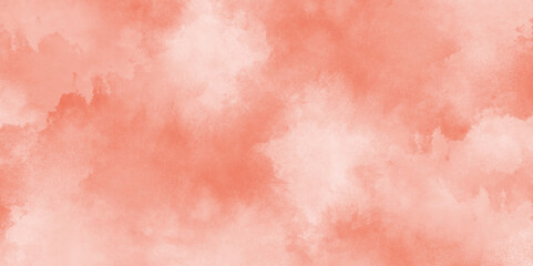 Fototapeta premium abstract soft coral watercolor background with subtle washes, Grunge beige painted wall texture background, Beautiful sky with cirrocumulus clouds.