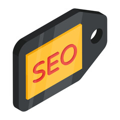 Premium download icon of seo label 


