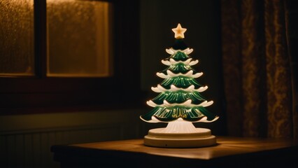 Bright and nostalgic, this vintage ceramic Christmas tree brings a festive touch to any space. Handcrafted details and colorful lights evoke warm holiday memories.