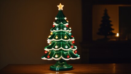 Bring holiday nostalgia home with a beautifully detailed vintage ceramic Christmas tree. Its vibrant colors and retro style make it a standout piece for festive decor lovers.