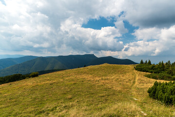 View from Skalky hill in Mala Fatra mountains in Slovakia