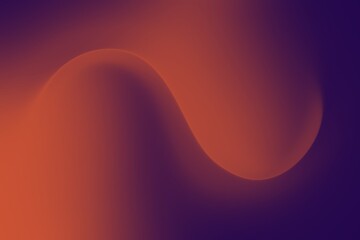 Obraz premium Dark blue and orange gradient graphic background with shadow waves