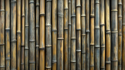 Textured Bamboo Wall with Vertical Strips