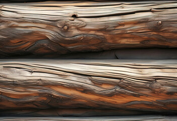 Fototapeta premium texture of old wood, wooden old logs