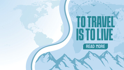 Travel social media banner and web banner template design 