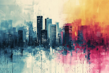 abstract city skyline