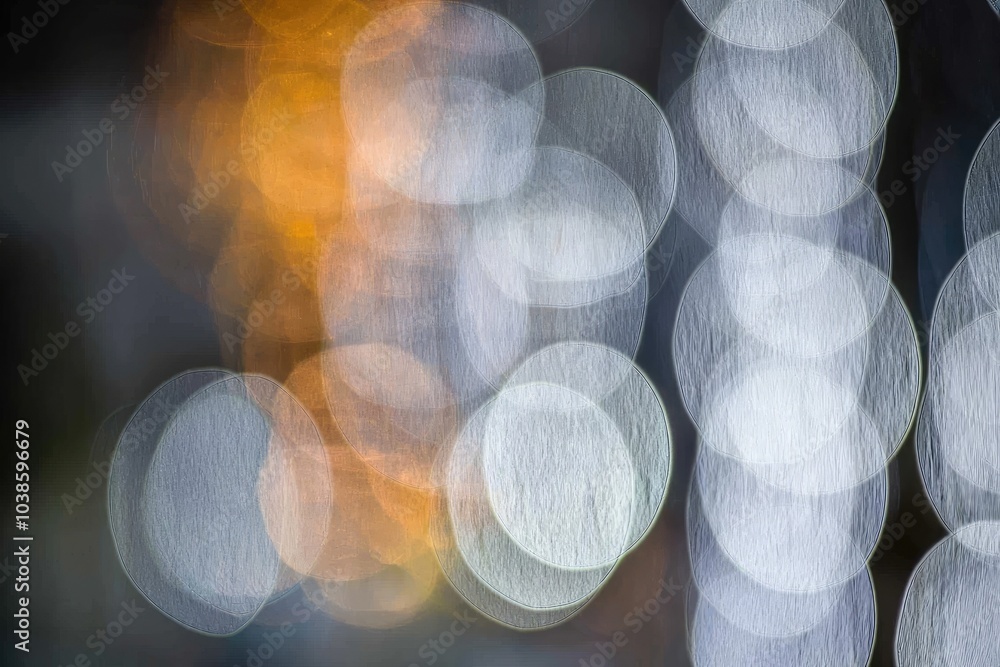 Aufkleber abstract bokeh background with colorful, blurred light spots and soft focus.