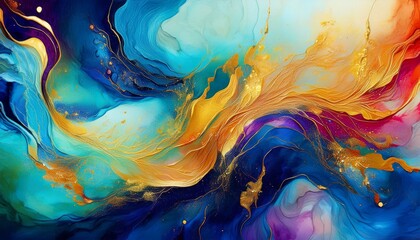 Textura de pintura liquida multicolor