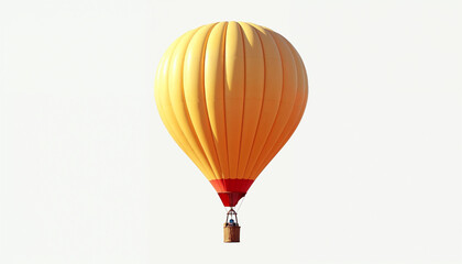 Fototapeta premium A large yellow and orange hot air balloon floating in the sky
