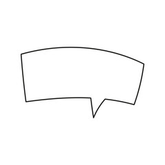 Fototapeta premium Empty speech bubble for message and text. Hand drawn doodle quotes boxes illustration.