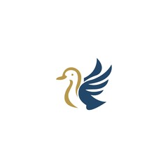 Bird wing dove logo template design