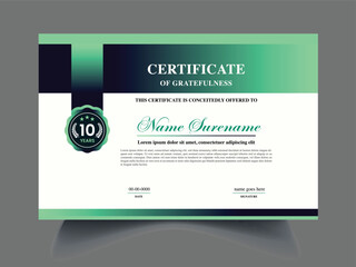 Modern diploma certificate award design, modern color background. certificate border. Vector template design for other users EPS10 vector illustration