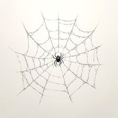Fototapeta premium Spider web on white background