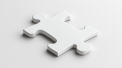 Obraz premium Single White Puzzle Piece