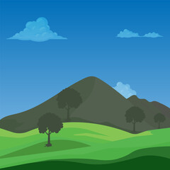 Beautiful mountains vector