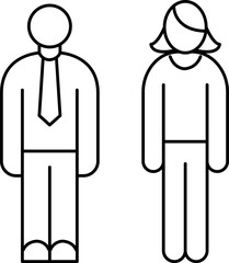 Simple icons representing voting concepts with people, designed in a clean line outline style.