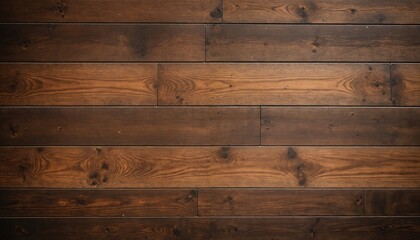 A close-up image of a dark brown wooden wall with horizontal planks, showcasing a rich, textured texture and a slightly uneven appearance, captured from a low angle