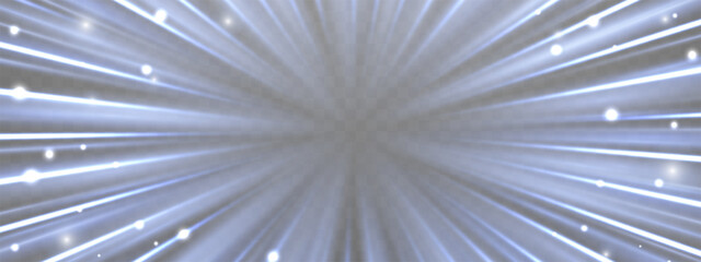 Obraz premium Radial speed rays, light neon flow, zoom in motion effect, blue glow speed lines, colorful light trails, perspective stripes Abstract background, vector illustration.