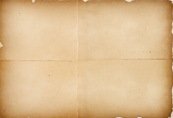 Fototapeta premium A close-up image of a worn-out, aged piece of paper with a dark brown hue, a small tear on the left side, and a slightly darker edge, showcasing its aged and worn-out nature