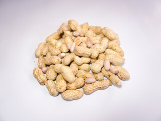 Peanut or groundnut whole isolated on white background