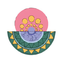 Intricate Mandala Pattern Design Symmetrical Line Art for Decoration Coloring