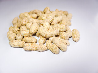 Peanut or groundnut whole isolated on white background