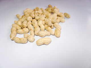 Peanut or groundnut whole isolated on white background