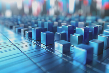 Obraz premium Evaluation insights, bar charts, blue and white, ing, informative and detailed.