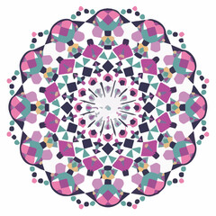 Intricate Mandala Pattern Design Symmetrical Line Art for Decoration Coloring