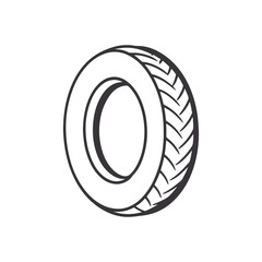 Car tire concept. Wireframe style. Car Wheel Wire Model. Tire vector sketch illustration. Auto wheel line icons. Hand drawn isolated on background.