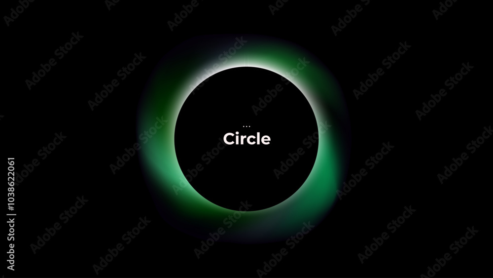 Poster abstract circle shapes with gradient isolated on black background. vector set. fluid vivid gradients