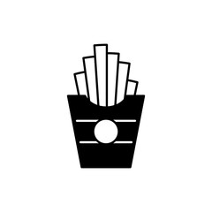 French fries, fast food icon. Restaurant line editable sign.  Public catering related icon. Menu category. Vector illustration in modern thin line style.